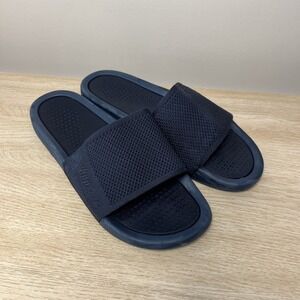 Johnnie-O Summer Dock Slides Men 11 Navy Blue EVA Sandals Flip Flop Pool Beach‎